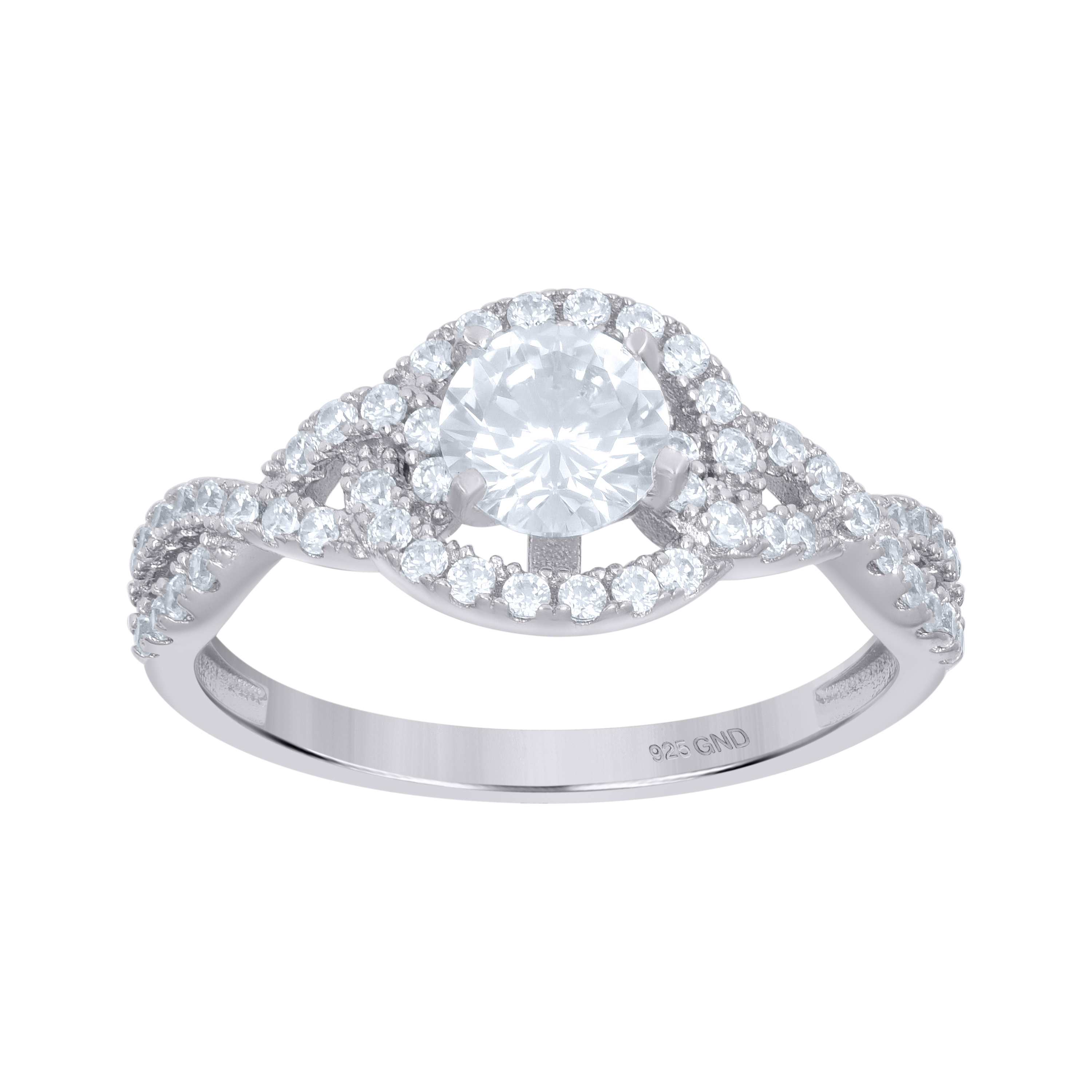 925 Sterling Silver Womens Cubic-Zirconia Fashion Ring Size 7